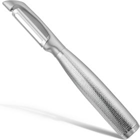 I-Type Vegetable Peeler, Silver Chrome Finish, 304 Stainless Steel Blade, Ultra Sharp Potato Peeler for Apples, Carrots, Heavy Duty Kitchen Peele