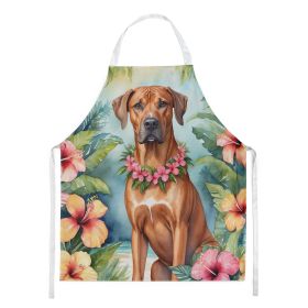 Rhodesian Ridgeback Luau Apron Cooking Kitchen Server Baking Crafts Gardening for Adult Women Men, Unisex, Large, Multicolor